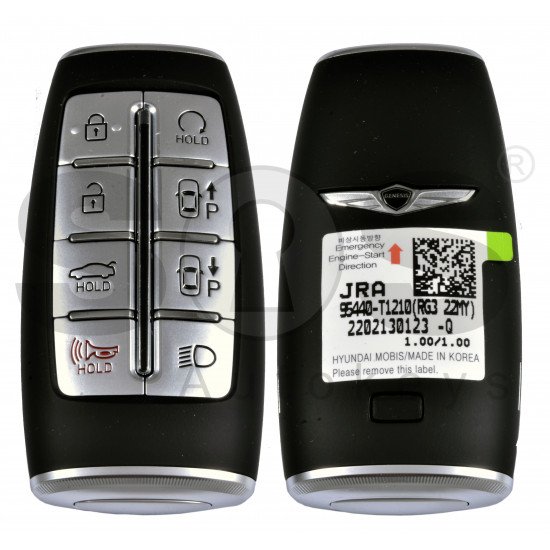 OEM Smart Key for Hyundai Genesis  2021 Buttons:7+1P / Frequency:433MHz / Transponder:NCF29A/HITAG 3 /  Part No: 95440-T1210/ Keyless Go / AUTOMATIC START 