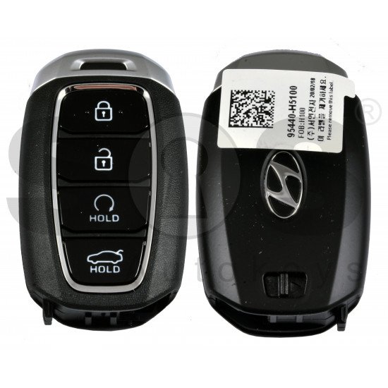 OEM Smart Key for Hyundai Accent 2020 Buttons:4 / Frequency:433MHz / Transponder: TIRIS RF430 (8A)  / Part No:   95440-H5100	/ Keyless Go / Automatic start 