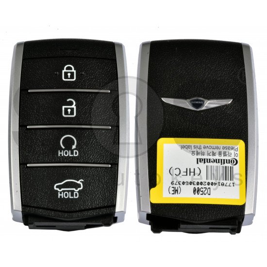 OEM Smart Key for Hyundai Genesis 2019 Buttons:4 / Frequency:433MHz / Transponder:NCF29A/HITAG 3 /  Part No:95440-D2500NNB	/ Keyless Go / AUTOMATIC START 