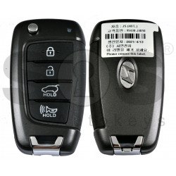 OEM Flip Key for Hyundai Veloster 2019 Buttons:4 / Frequency:433MHz / Transponder:  No Transponder  / Part No:   95430-J3010