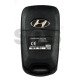 OEM Flip Key for Hyundai Veracruz 2009 Buttons:3 / Frequency:433MHz / Transponder:PCF 7936/ HITAG2/ ID46   / Part.No.: 95430-3J900	