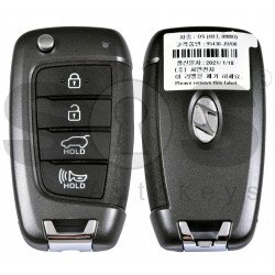 OEM Flip Key for Hyundai KONA 2019+ Buttons:4 / Frequency:433 MHz / Transponder: DST 4D / Blade signature: / Part No 95430-J9700	