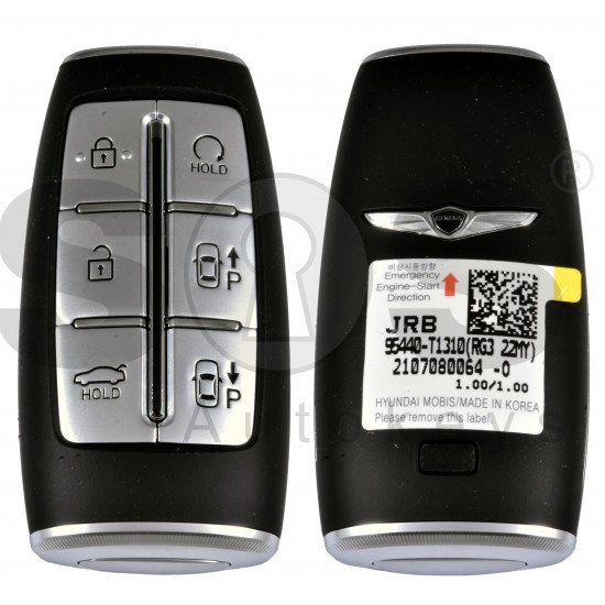OEM Smart Key for Hyundai Genesis G80 2021 Buttons:6 / Frequency:433MHz / Transponder:NCF29A/HITAG 3 /  Part No: 95440-T1310/ Keyless Go / AUTOMATIC START 
