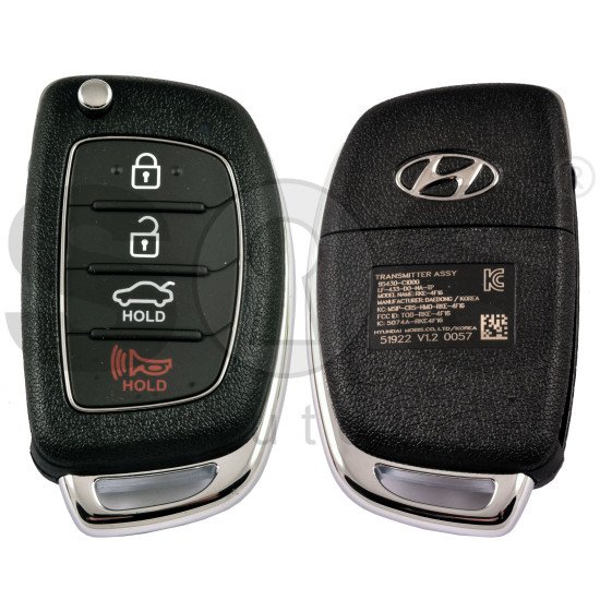 OEM Flip Key for Hyundai SONATA 2015   Buttons:3+1 / Frequency:433MHz / Transponder:TIRIS DST 80 / Part No: 95430-C1000