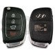 OEM Flip Key for Hyundai SONATA 2015   Buttons:3+1 / Frequency:433MHz / Transponder:TIRIS DST 80 / Part No: 95430-C1000