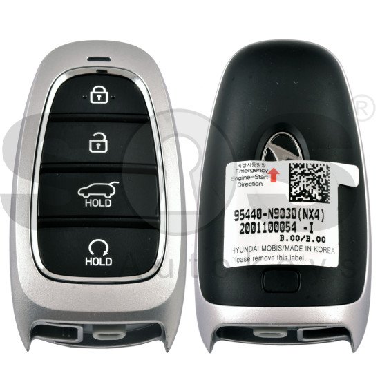 OEM Smart Key for Hyundai Tucson 2022+ Buttons:4 / Frequency:433MHz / Transponder:HITAG 3/NCF29A/  Part No: 95440-N9030	 / Keyless Go  / Automatic Start