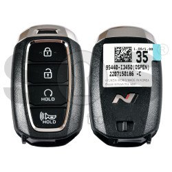 OEM Smart Key for Hyundai Kona 2022Buttons:4 / Frequency:433MHz / Transponder:NCF29A/HITAG3 / Blade signature:HY22 / Part No:95440-I3450 / Keyless Go