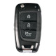 OEM Flip Key for Hyundai Santa Fe 2022 Buttons:2+1 / Frequency:433 MHz / Transponder:PCF7938X    / Part No: 95430-S2200
