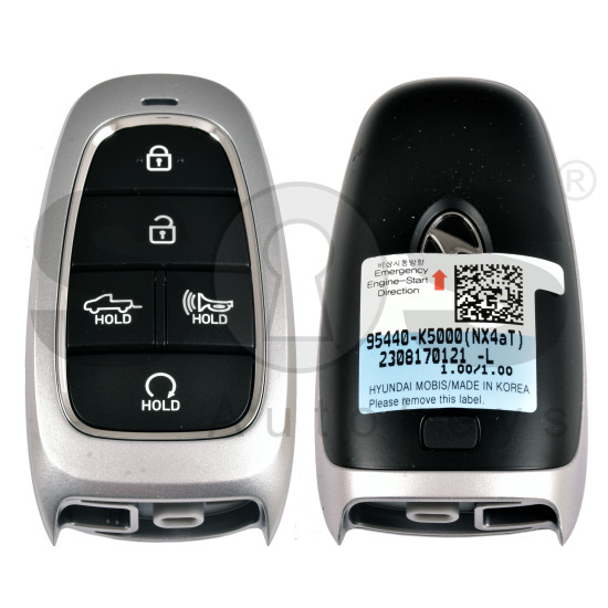 OEM Smart Key for Hyundai  Santa Cruz 2022 Buttons:5 / Frequency:433MHz / Transponder:HITAG 3/NCF29A/  Part No:  95440-K5000	/ Keyless Go / Automatic Start 