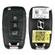 OEM Flip Key for Hyundai ELANTRA 2024 Buttons:3 / Frequency:433 MHz / Transponder:TIRIS RF430(8A) /  / Part No 95430-AA800	