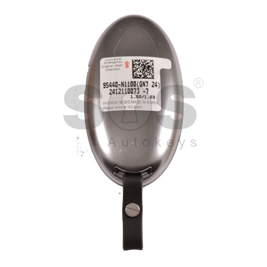 OEM Smart Key for Hyundai GRANDEUR 2024+ Buttons:5 / Frequency:433MHz / Transponder:NCF29A/HITAG AES/ Part No : 95440-N1100 / Keyless Go / Automatic Start OEM Smart Key for Hyundai GRANDEUR 2024+ Buttons:5 / Frequency:433MHz / Transponder:NCF29A/HITAG AES/ Part No : 95440-N1100 / Keyless Go / Automatic Start