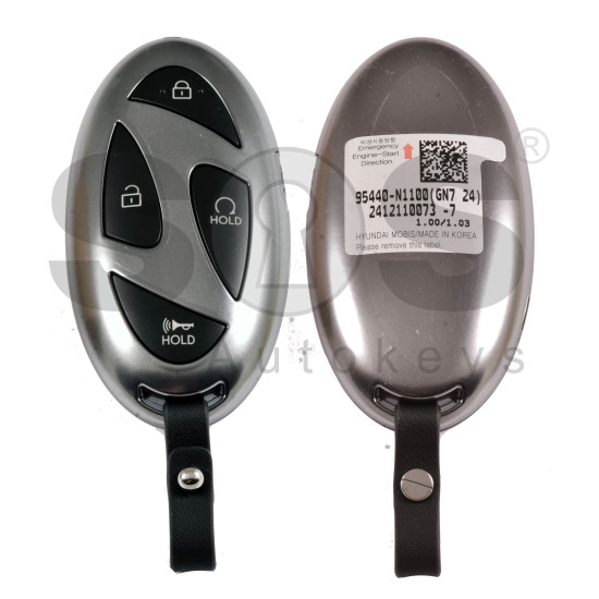 OEM Smart Key for Hyundai GRANDEUR 2024+ Buttons:5 / Frequency:433MHz / Transponder:NCF29A/HITAG AES/ Part No : 95440-N1100 / Keyless Go / Automatic Start OEM Smart Key for Hyundai GRANDEUR 2024+ Buttons:5 / Frequency:433MHz / Transponder:NCF29A/HITAG AES/ Part No : 95440-N1100 / Keyless Go / Automatic Start