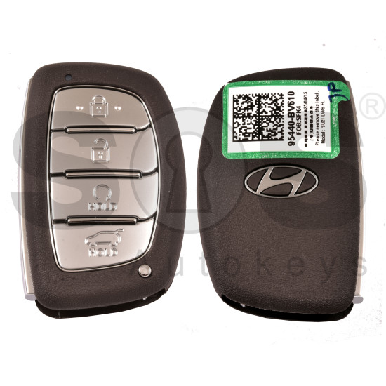 OEM Smart Key for Hyundai  CRETA 2025 Buttons:4 / Frequency: 433MHz / Transponder:  ATMEL AES 6A  / Part No: 95440-BV610	/ Keyless Go / Automatic Start 