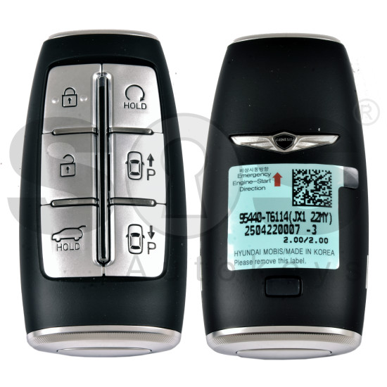 OEM Smart Key for Hyundai GV80  2023  Buttons:6 / Frequency:433MHz / Transponder: NCF29A/HITAG 3 /  Part No : 95440-T6114	/ Keyless Go  / Automatic Start 