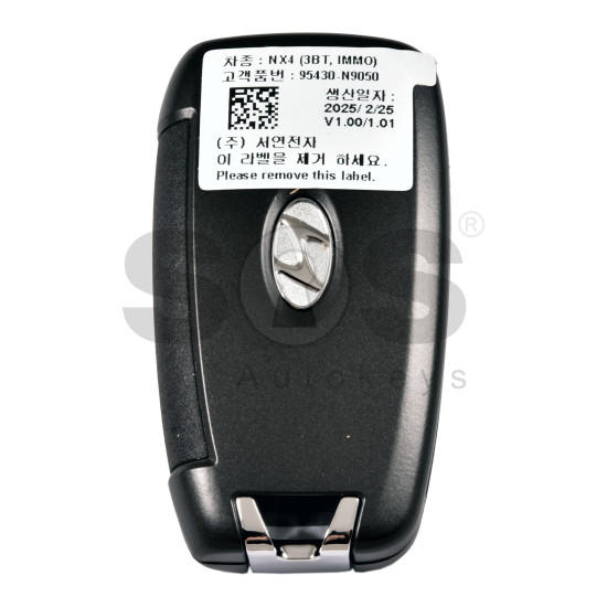 OEM Flip Key for Hyundai  TUCSON 2022  Buttons:2+1/ Frequency:433 MHz / Transponder: PCF7938     / Part No :  95430-N9050