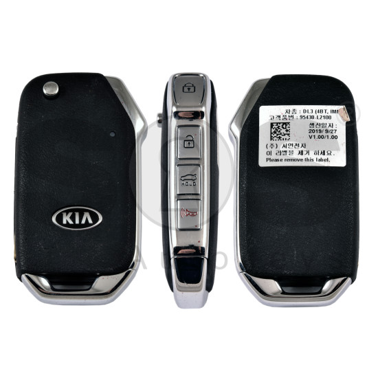 OEM Flip Key for Kia / Buttons:4/ Frequency:433MHz / Transponder: TIRIS RF430 (8A) / Part No: 95430-L2100 OEM Flip Key for Kia / Buttons:4/ Frequency:433MHz / Transponder: TIRIS RF430 (8A) / Part No: 95430-L2100