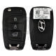 OEM Flip Key for Hyundai  Buttons:3/ Frequency:433 MHz / Transponder:  TIRIS RF430 (8A)    / Part No : 95430-T7200