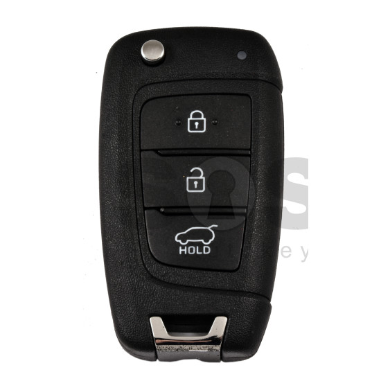 OEM Flip Key for Hyundai  Buttons:3/ Frequency:433 MHz / Transponder:  TIRIS RF430 (8A)    / Part No : 95430-T7200