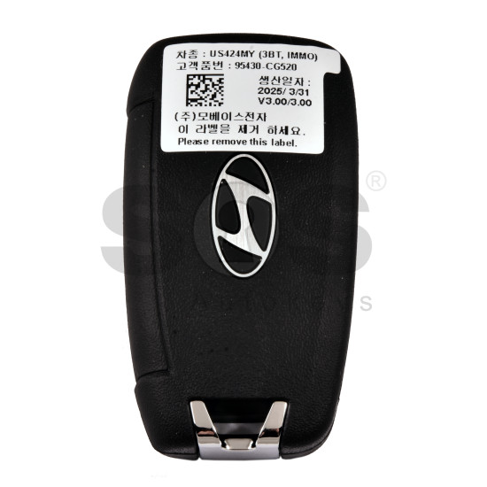 OEM Flip Key for Hyundai STARIA 2025   Buttons:3/ Frequency:433 MHz / Transponder:  PCF7938/HITAG 3   / Part No :  95430-CG520