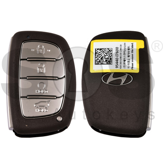 OEM Smart Key for Hyundai  CRETA 2025  Buttons:4/ Frequency: 433MHz / Transponder:    ATMEL 6A AES    / Part No:   95440-I7600	/ Keyless Go / Automatic Start 