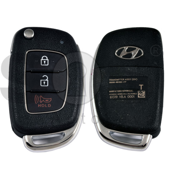 OEM Flip Key for Hyundai  Buttons:3/ Frequency:433 MHz / Transponder: TIRIS DST40 /   Part No : 95810-6D300