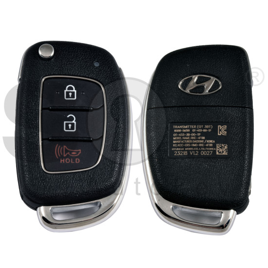 OEM Flip Key for Hyundai  Buttons:3/ Frequency:433 MHz / Transponder: TIRIS DST40 /   Part No : 95810-5M301