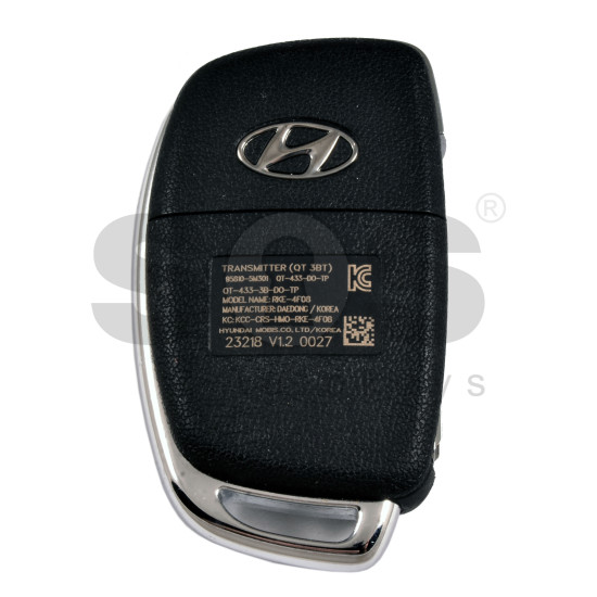OEM Flip Key for Hyundai  Buttons:3/ Frequency:433 MHz / Transponder: TIRIS DST40 /   Part No : 95810-5M301