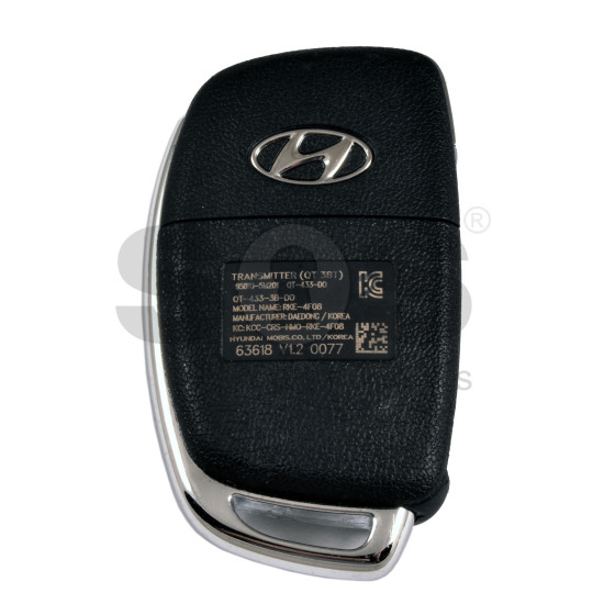 OEM Flip Key for Hyundai  Buttons:3/ Frequency:433 MHz / Transponder: No Transponder /   Part No : 95810-5M201