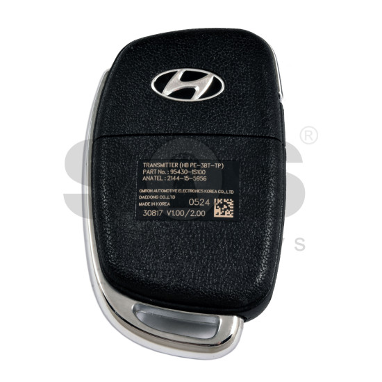 OEM Flip Key for Hyundai  Buttons:3/ Frequency:433 MHz / Transponder: TIRIS DST40 /   Part No : 95430-1S100