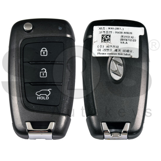 OEM Flip Key for Hyundai TUCSON 2022+  Buttons:3/ Frequency:433 MHz / Transponder:  TIRIS DST40    / Part No : 95430-N9020