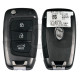 OEM Flip Key for Hyundai   Buttons:3/ Frequency:433 MHz / Transponder:  No Transponder    / Part No : 95430-L1300
