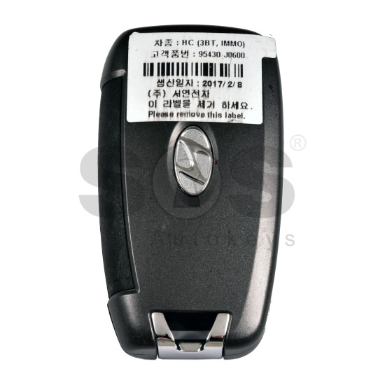 OEM Flip Key for Hyundai ACCENT   Buttons:3/ Frequency:433 MHz / Transponder:  TIRIS DST40    / Part No : 95430-J0600