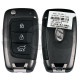 OEM Flip Key for Hyundai   Buttons:3/ Frequency:433 MHz / Transponder:  No Transponder   / Part No :95430-G3300