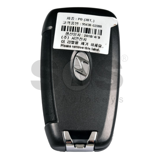 OEM Flip Key for Hyundai   Buttons:3/ Frequency:433 MHz / Transponder:  No Transponder   / Part No :95430-G3300