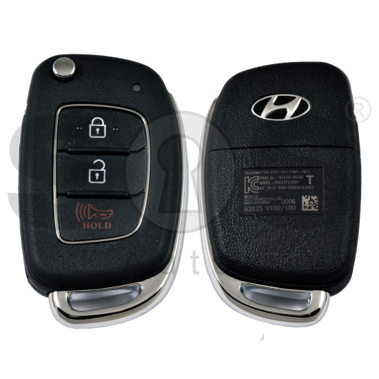 OEM Flip Key for Hyundai CASPER  2023   Buttons:3 / Frequency:433 MHz / Transponder:  TIRIS RF430 (8A)  /   Part No :  95430-O6100