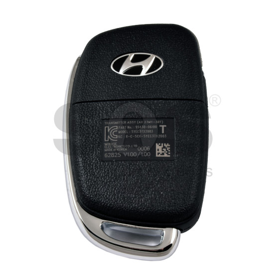 OEM Flip Key for Hyundai CASPER  2023   Buttons:3 / Frequency:433 MHz / Transponder:  TIRIS RF430 (8A)  /   Part No :  95430-O6100
