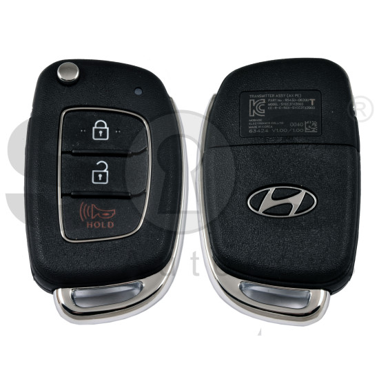 OEM Flip Key for Hyundai CASPER  2023   Buttons:3 / Frequency:433 MHz / Transponder:  TIRIS RF430 (8A)  /   Part No :  95430-O6200