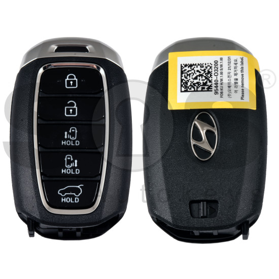 OEM Smart Key for Hyundai    Buttons:5 / Frequency:433MHz / Transponder:  ATMEL AES 6A   /Part No:   95430-O3200/ Keyless Go /  Automatic Start 