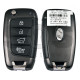 OEM Flip Key for Hyundai ELANTRA 2020+ Buttons:4 / Frequency:433 MHz / Transponder:  TIRIS DST40 / Blade signature: / Part No 95430-G3000	