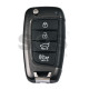 OEM Flip Key for Hyundai ELANTRA 2020+ Buttons:4 / Frequency:433 MHz / Transponder:  TIRIS DST40 / Blade signature: / Part No 95430-G3000	