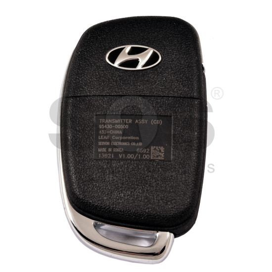 OEM Flip Key for Hyundai VERNA  Buttons:2/ Frequency:433 MHz / Transponder: No Transponder /   Part No : 95430-D0500