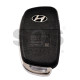 OEM Flip Key for Hyundai VERNA   Buttons:2 / Frequency:433 MHz / Transponder: PCF7938/HITAG 3    /   Part No : 95430-D0600