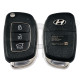 OEM Flip Key for Hyundai IX25 2017+   Buttons:3 / Frequency:433 MHz / Transponder: TIRIS DST40  /   Model : RKE-4F17 