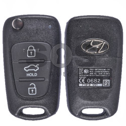 OEM Flip Key for Hyundai Buttons:3 / Frequency:433MHz / Transponder:PCF 7936 / Blade signature:Y-6DP1 / Immobiliser System:Immobiliser Box / Part No:OKA-186T/ N032