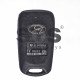 OEM Flip Key for Hyundai Buttons:3 / Frequency:433MHz / Transponder:PCF 7936 / Blade signature:Y-6DP1 / Immobiliser System:Immobiliser Box / Part No:OKA-186T/ N032