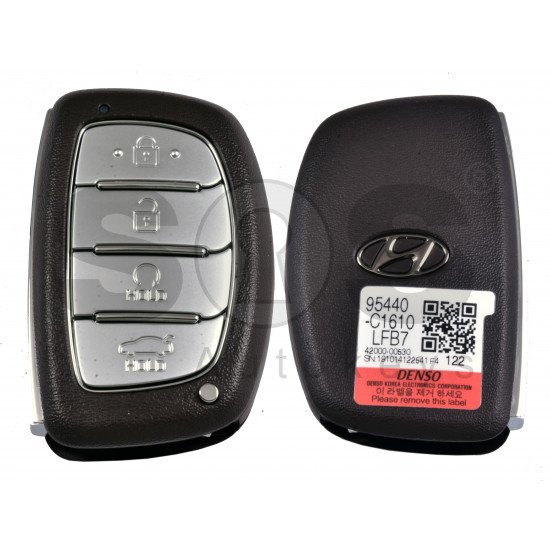 OEM Smart Key for Hyundai  Sonata 2018-2019 Buttons:4 / Frequency: 433MHz / Transponder:  TIRIS RF430 (8A) / Part No:  95440-C1610/ Automatic Start 