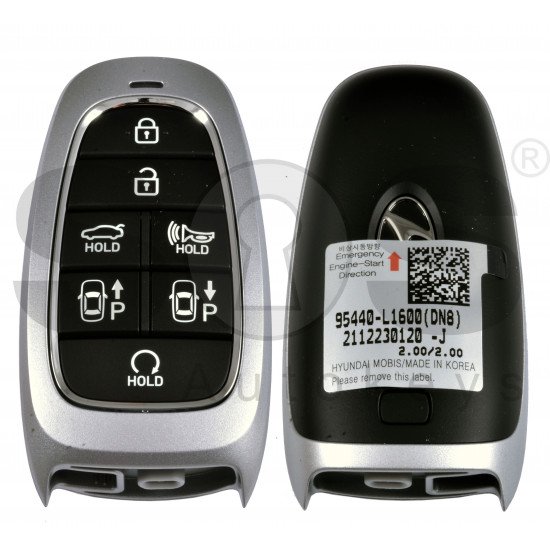 OEM Smart Key for Hyundai  Sonata 2021 Buttons:7 / Frequency:433MHz / Transponder:HITAG 3/NCF 29A/ Blade signature:HY22 / Part No:  95440-L1600	 / Keyless Go / Automatic Start 