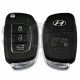 OEM Flip Key for Hyundai Accent   Buttons:3 / Frequency:433MHz / Transponder:TIRIS DST 80 / Part No: 95430-H5600