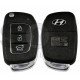 OEM Flip Key for Hyundai Creta 2023    Buttons:3 / Frequency:433MHz / Transponder:TIRIS RF430 (8A) / Part No: 95430-I7000	