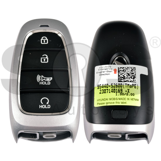 OEM Smart Key for Hyundai Santa FE 2023 Buttons:3+1/ Frequency:433MHz / Transponder:HITAG 3/NCF29A/  Part No:  95440-S2600	/ Keyless Go / Automatic Start 